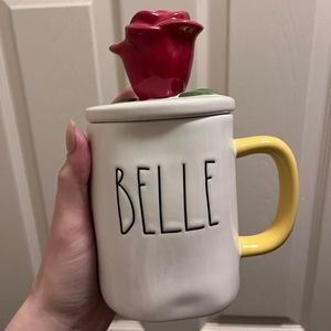Rae Dunn Beauty & The Beast “Belle” Mug with Lid